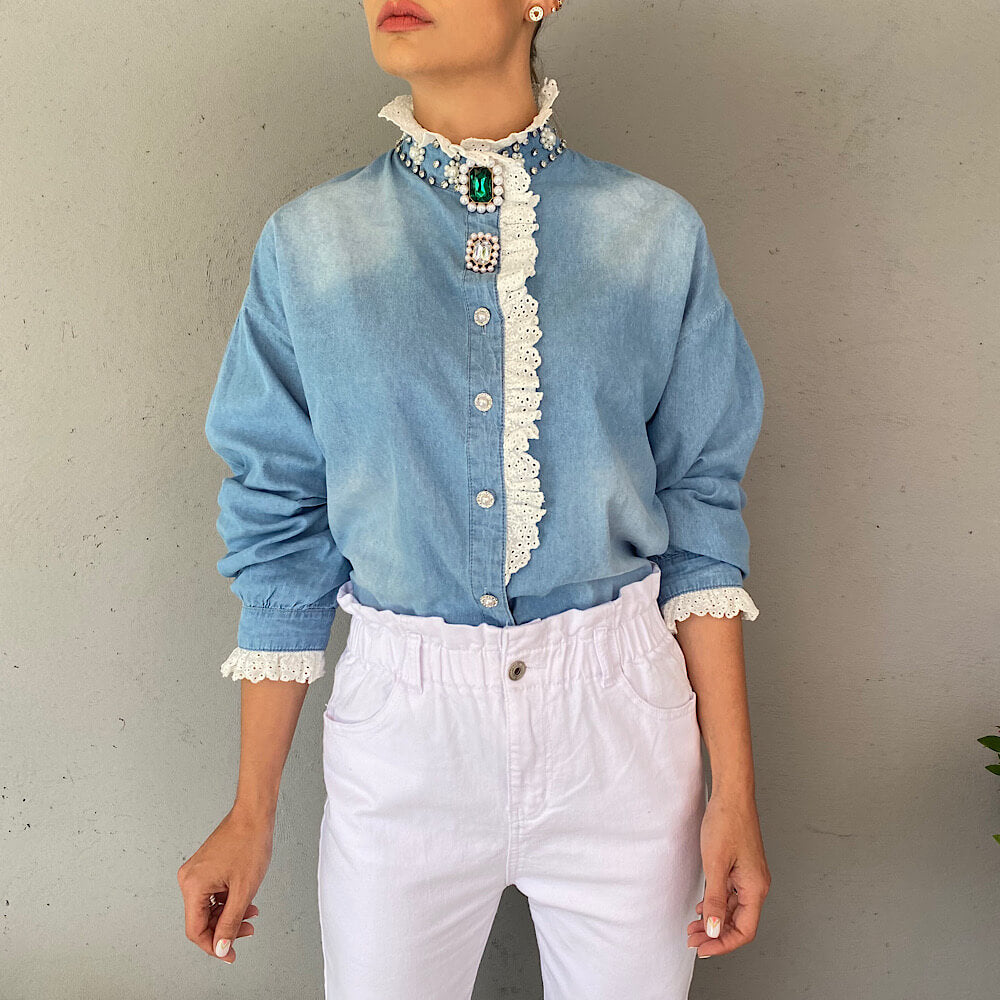 CAMISA VAQUERA SELENA CUELLO MAO