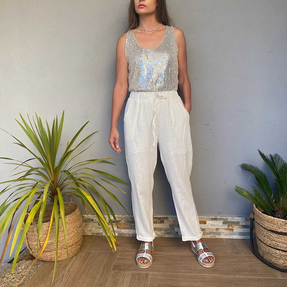TRIANA PANTALÓN EFECTO LINO