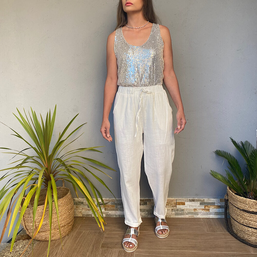 TRIANA PANTALÓN EFECTO LINO