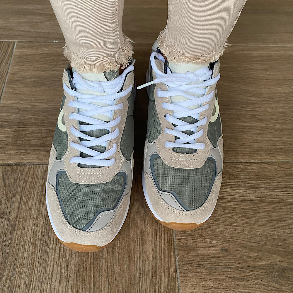 DEPORTIVAS ANKAR BEIGE/VERDE