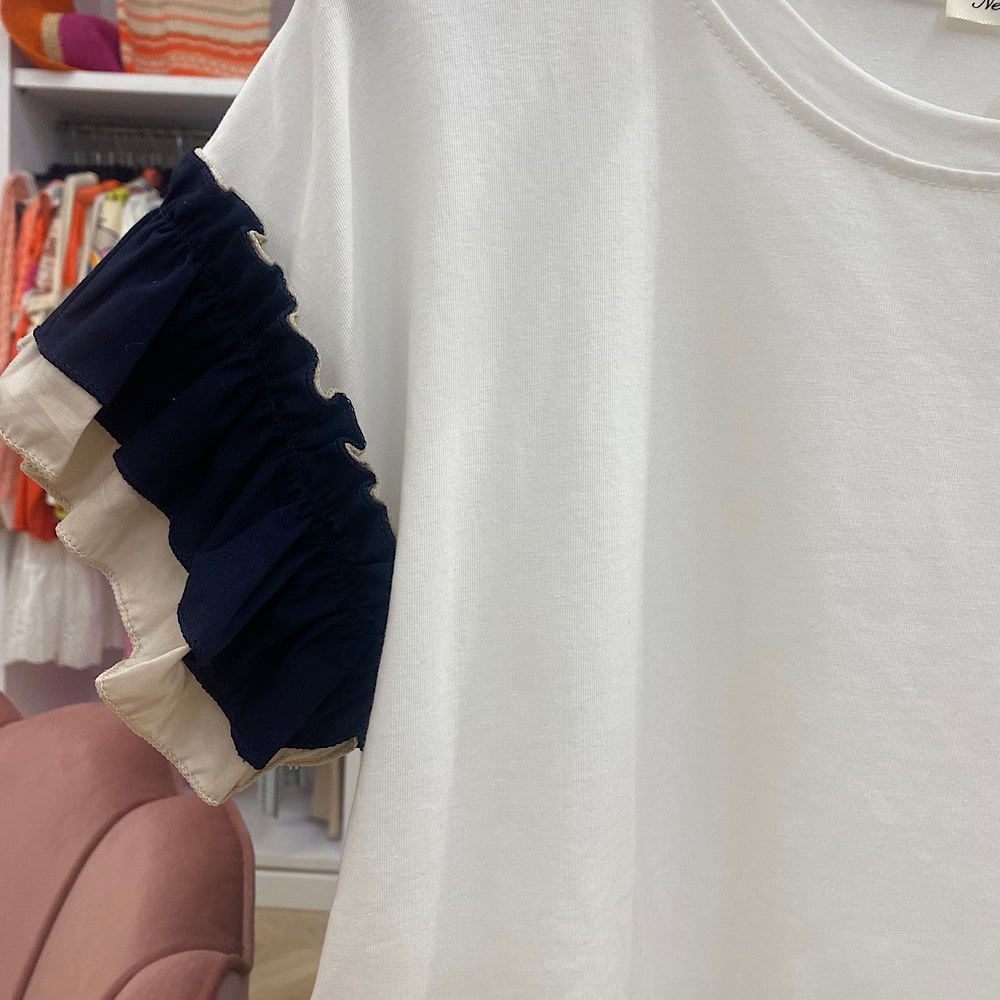 LETI CAMISETA VOLANTE M/CORTA