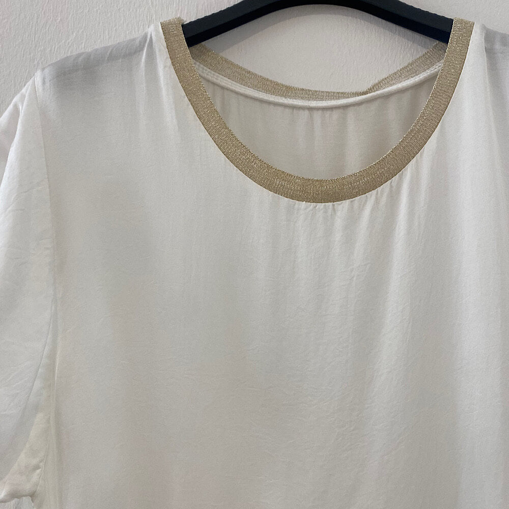31142 BLUSA ASEDADA C/REDONDO