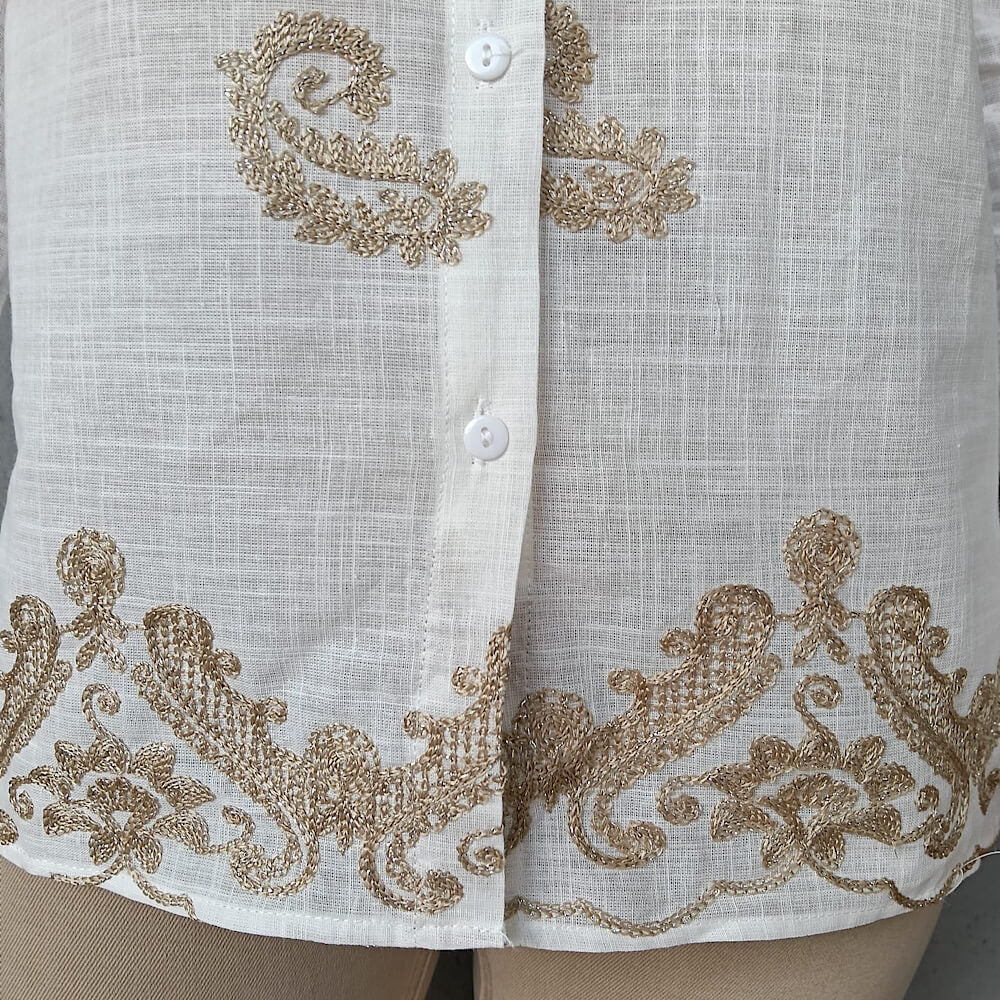C5790 camisa bordada
