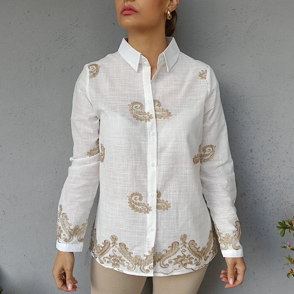 C5790 camisa bordada