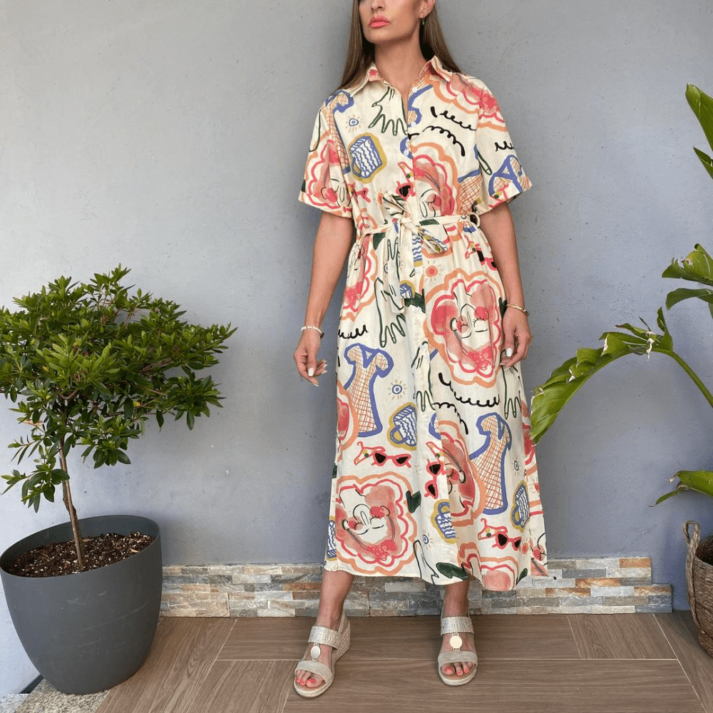 81093 VESTIDO MIDI CAMISERO