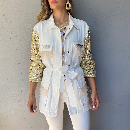 CHAQUETA KENDAL PLUMAS BLANCA