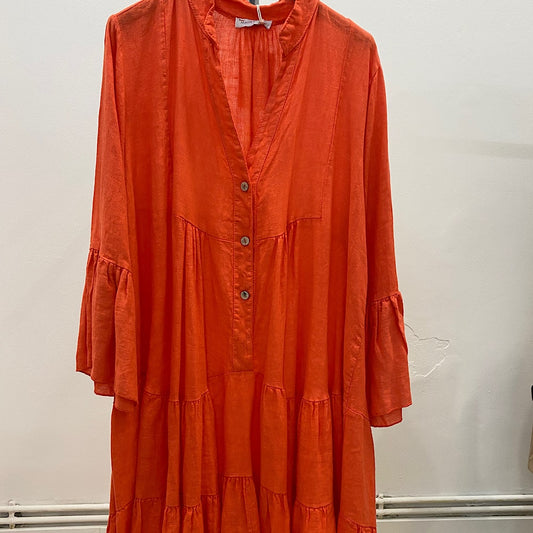 VESTIDO CAMISERO MIDI LINO