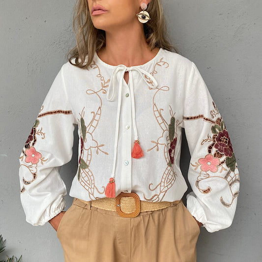 LISBOA BLUSA BORDADA