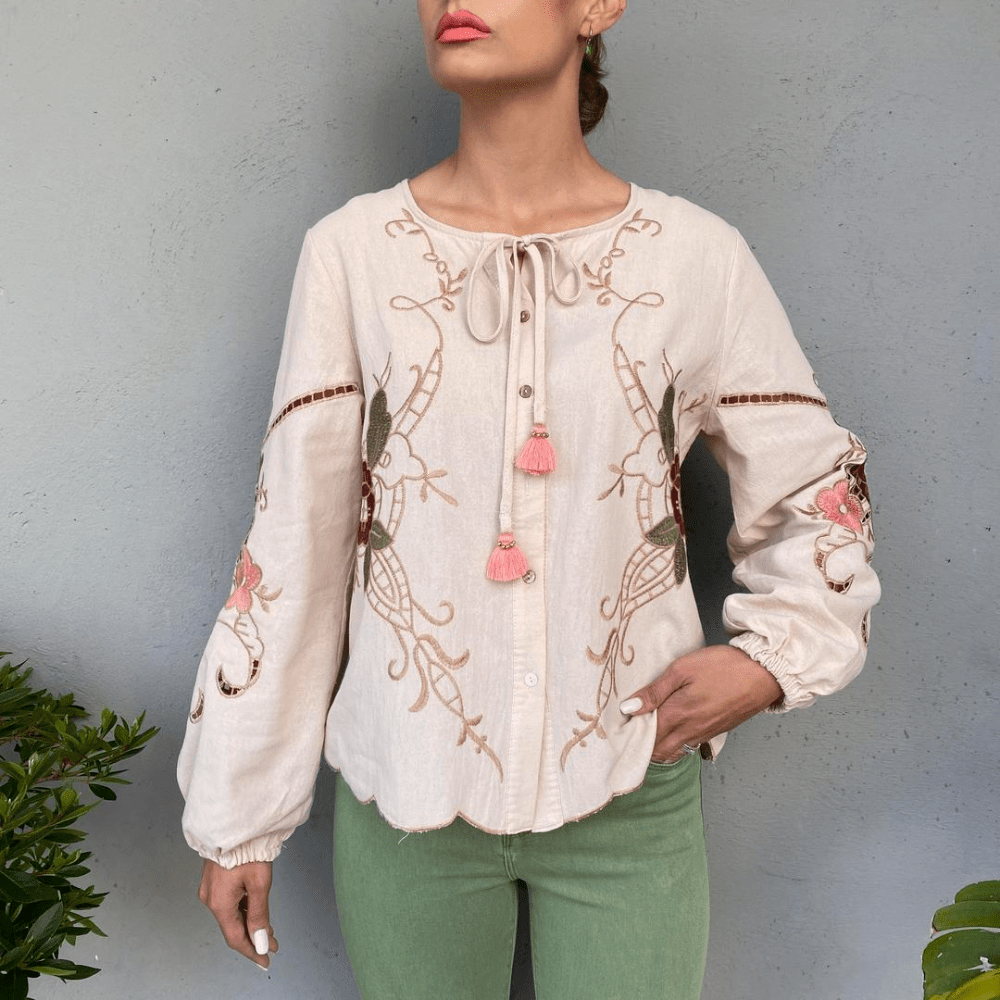 LISBOA BLUSA BORDADA