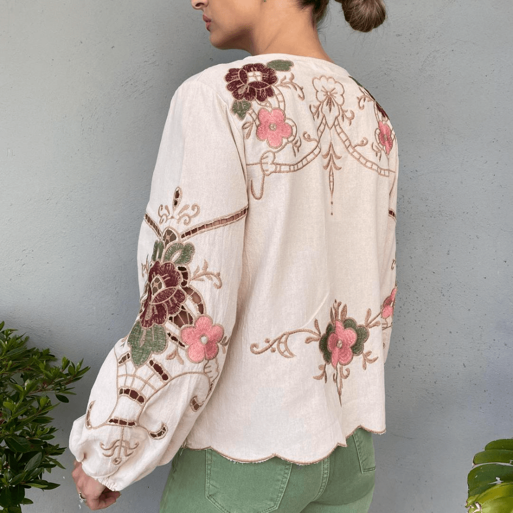 LISBOA BLUSA BORDADA